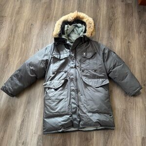 Browning Gray Hunting Down Fur Super Warm Winter Parka M